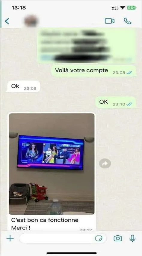 Mensaje de WhatsApp de un cliente 3